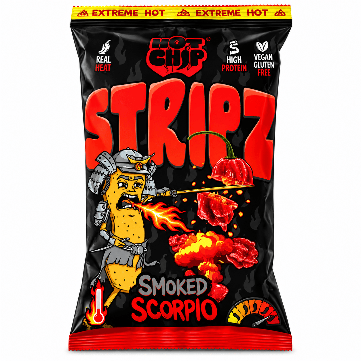 hot chip stripz smoked scorpio extreme hot 80gr