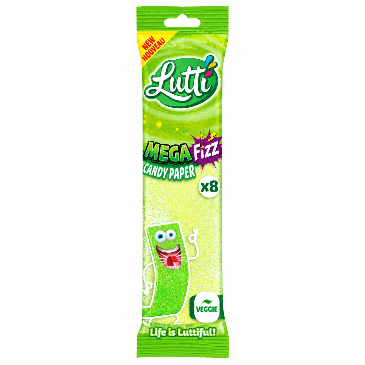 lutti mega fizz candy paper