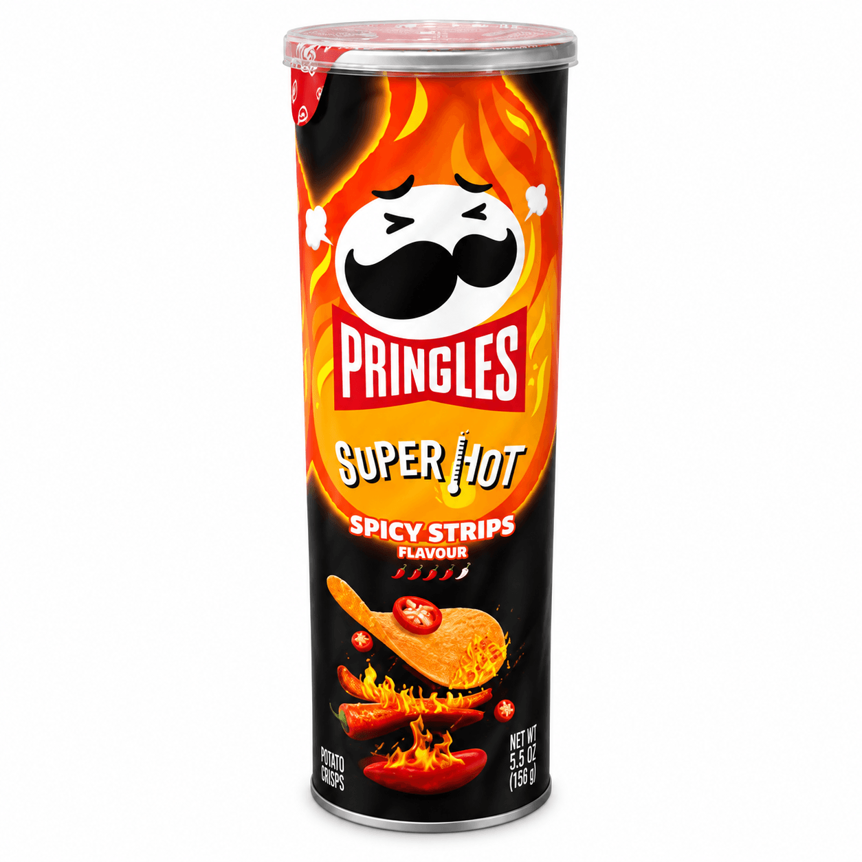 pringles spicy strips super hot 156gr